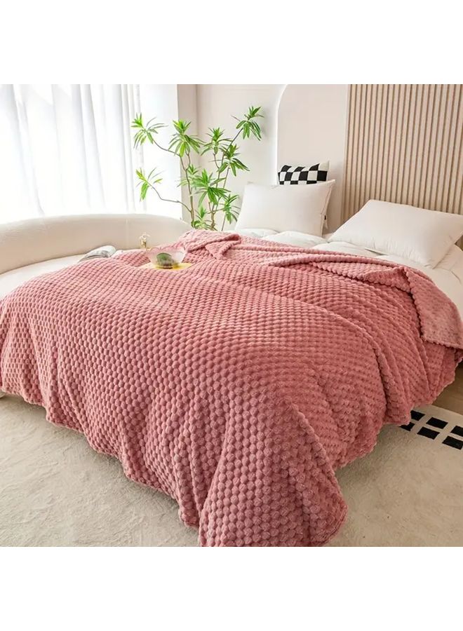 Blue All Season Milk Velvet Throw Blanket Lightweight Machine Washable for Home Office Travel - Image 5